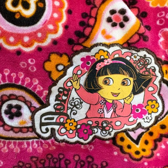 Dora the Explorer Y2K 2000s Long Sleeved Nickelodeon Size 5 Girls Pink Paisley - Picture 4 of 9